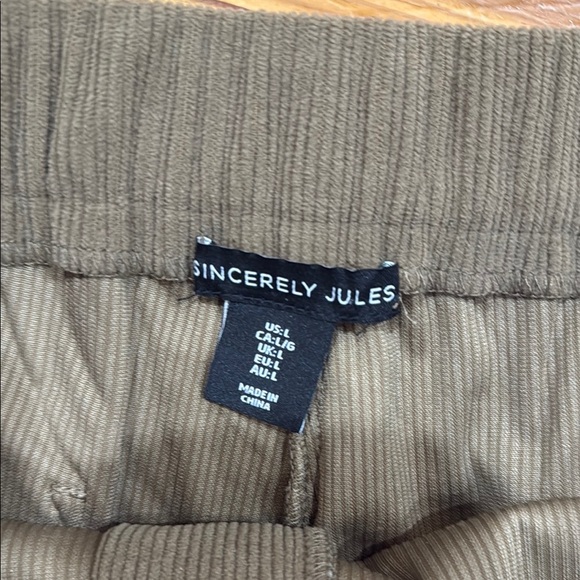 Sincerely Jules Brown Wide Leg Pants with Flared Leg and Full Length Size Large - Picture 3 of 8